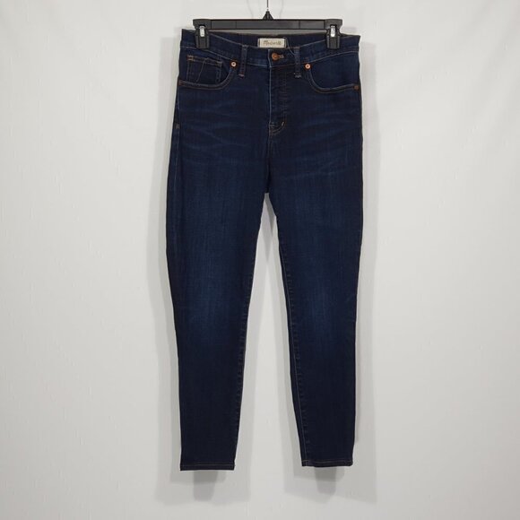 Madewell Jeans  9" Hi Rise Skinny  Dark Wash  Women's Size 28" - Picture 1 of 4